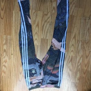 Printed adidas cotton leggings